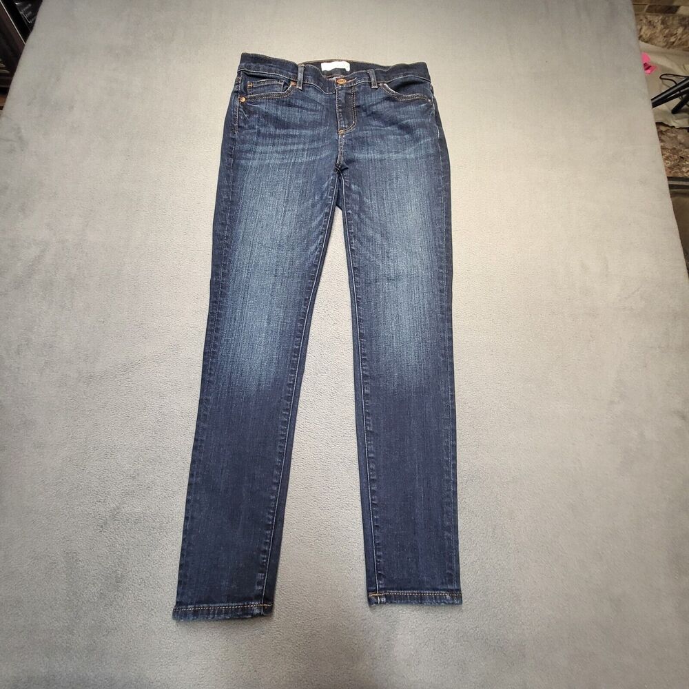 Ann Taylor Loft Jeans Women's 2 Blue Modern Skinny Distressed Stretch Denim